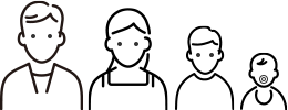 夫婦2人　子供2人